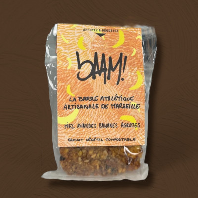 BAAM! - barre énergétique Banane Agrumes (20 barres x 35g)