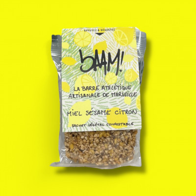 BAAM! - barre énergétique SÉSAME CITRON 35g (Miel Sésame Citron)