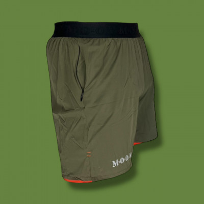Duo Short Running Homme MOOV360 Kaki tissus recyclés à prix cassé !
