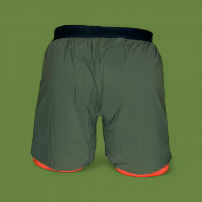Duo Short Running Homme MOOV360 Kaki tissus recyclés à prix cassé !
