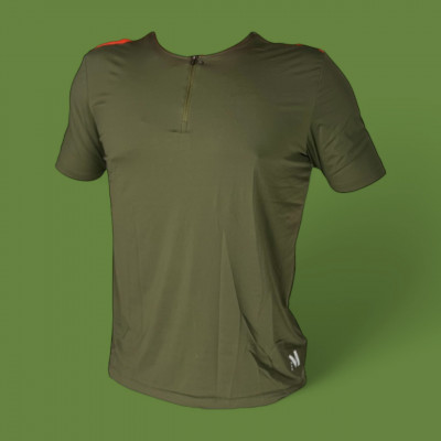 Maillot de Running Homme en tissus recyclés MOOV360 Kaki à prix cassé