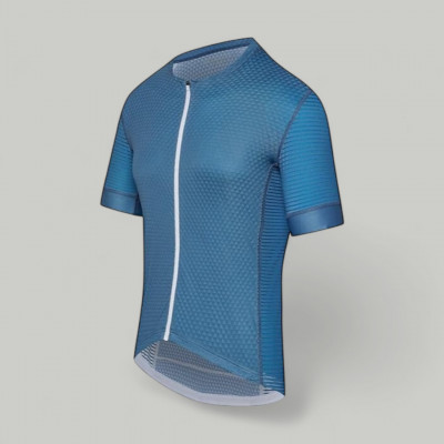 Maillot de vélo Café du Cycliste "Micheline" Bleu à prix cassé, -50%!