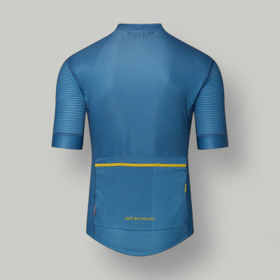 Maillot de vélo Café du Cycliste "Micheline" Bleu à prix cassé, -50%!