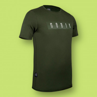 Gobik - T-Shirt Overlines - vert algodon / homme