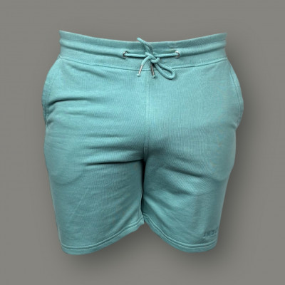 Indécis - short lifestyle basique logo - bleu céleste / unisexe