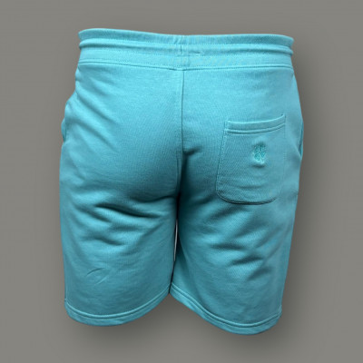 Indécis - short lifestyle basique logo - bleu céleste / unisexe