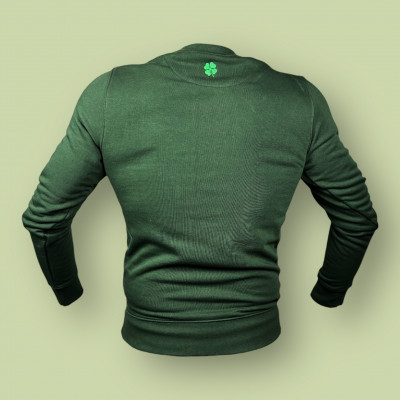 Sweatshirt vert sapin lifestyle INDÉCIS en coton bio à prix cassé !