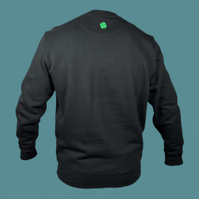 Sweatshirt noir lifestyle INDÉCIS en coton bio à prix cassé !