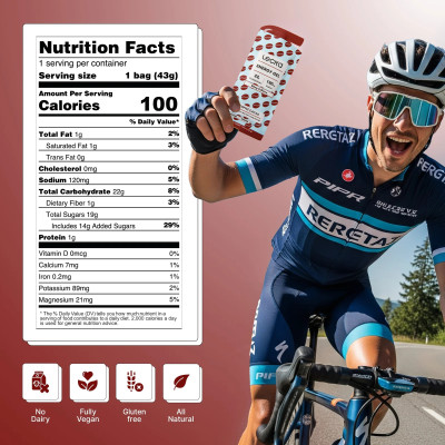 Gels glucidiques + caféine  "real food" LECKA au meilleur prix !