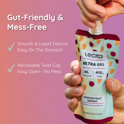 Gels glucidiques Ultra Distance  "real food" LECKA au meilleur prix !