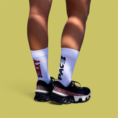 SPORCKS - SEXY PACE WHITE - CHAUSSETTES DE COURSE