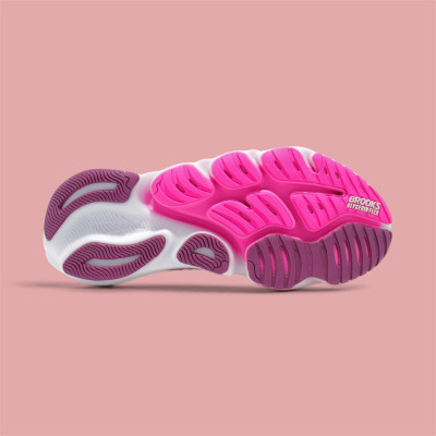 Brooks - Glycerin Flex - white / Cyber Pink / Argyle