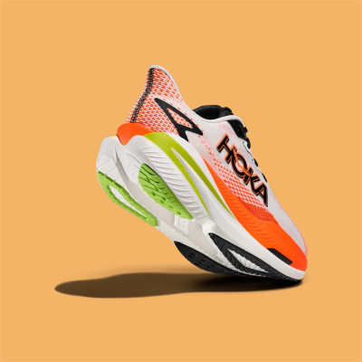 HOKA - Mach X3 - White / Neon Tangerine